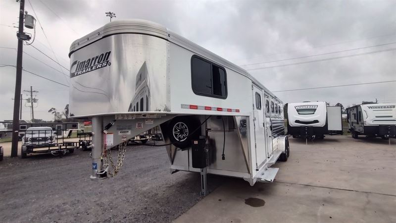2024 Cimarron 4 horse gooseneck trailer with double door tack