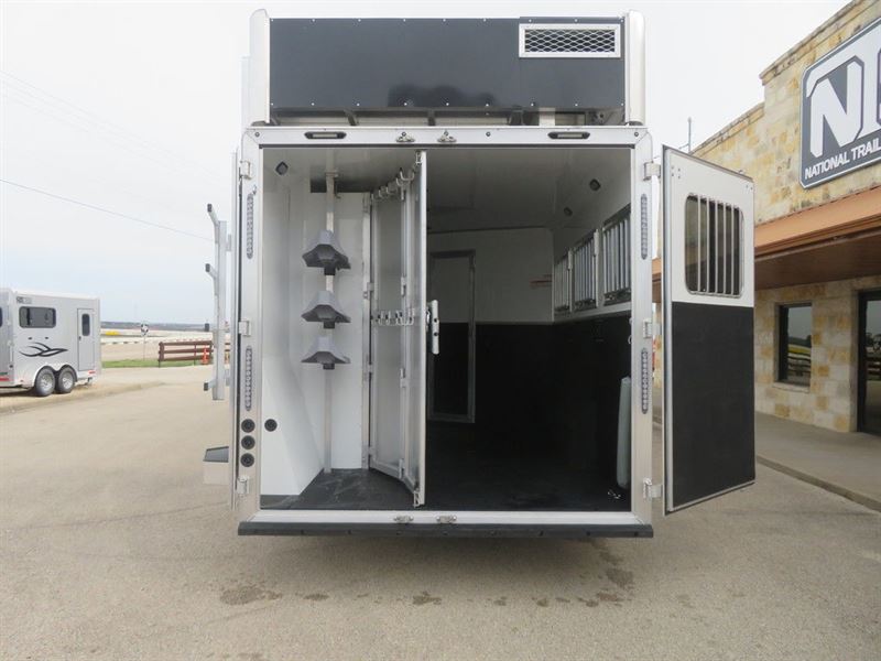 2024 smc laramie 3 horse gooseneck trailer with 15' living