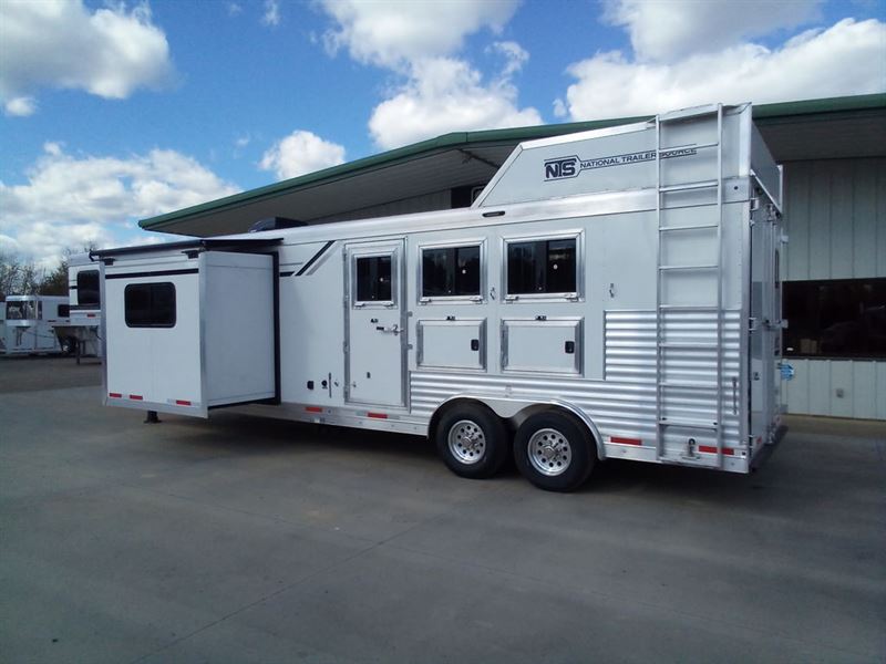 2025 smc patriot 3 horse gooseneck trailer with 13' living