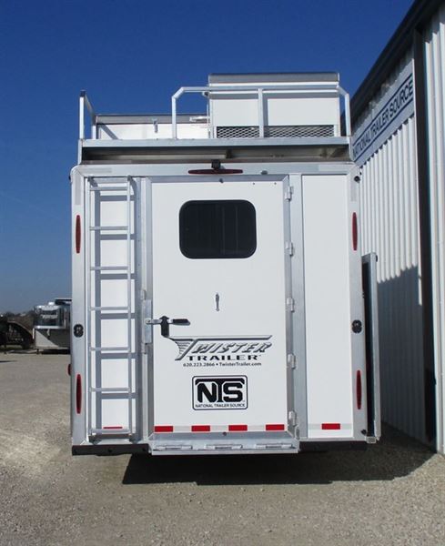 2024 Twister Trailer 4 horse side load gooseneck trailer with 12'8 outl