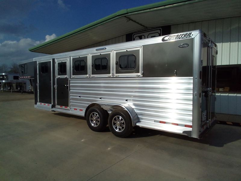 2024 Cimarron 4 horse gooseneck trailer with double door tack