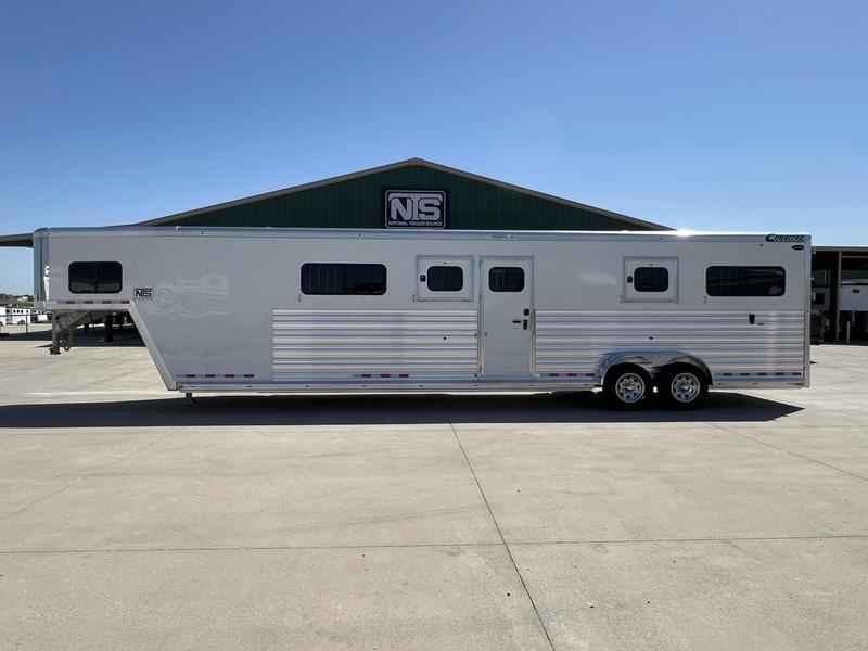 2025 Cimarron 4 Horse Head to Head Gooseneck Trailer