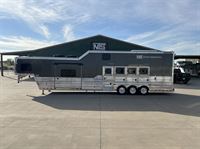 2024 4 horse Cimarron 4 Horse Side Load with 16' Outlaw Conversions