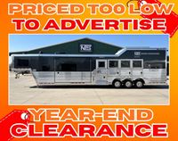 2024 4 horse Cimarron 4 Horse Side Load with 15'6" Outlaw Conversions