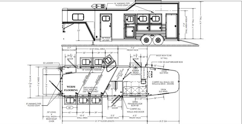 2026 Cimarron 3 horse gooseneck trailer