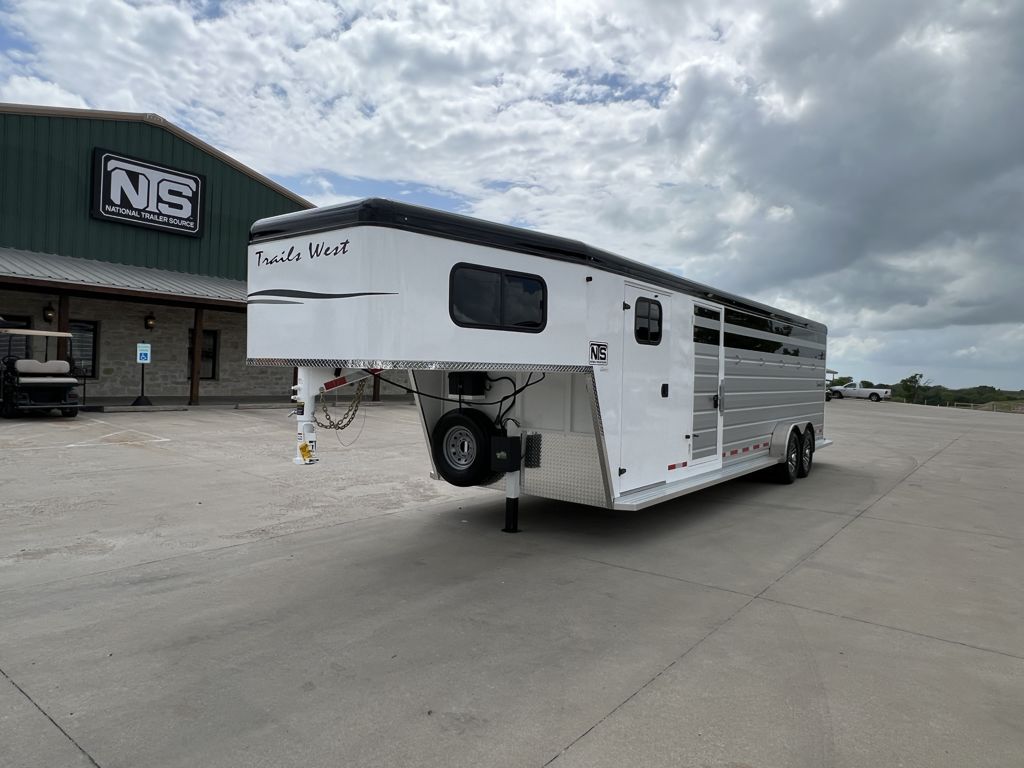 2026 Trails West 28' livestock gooseneck trailer