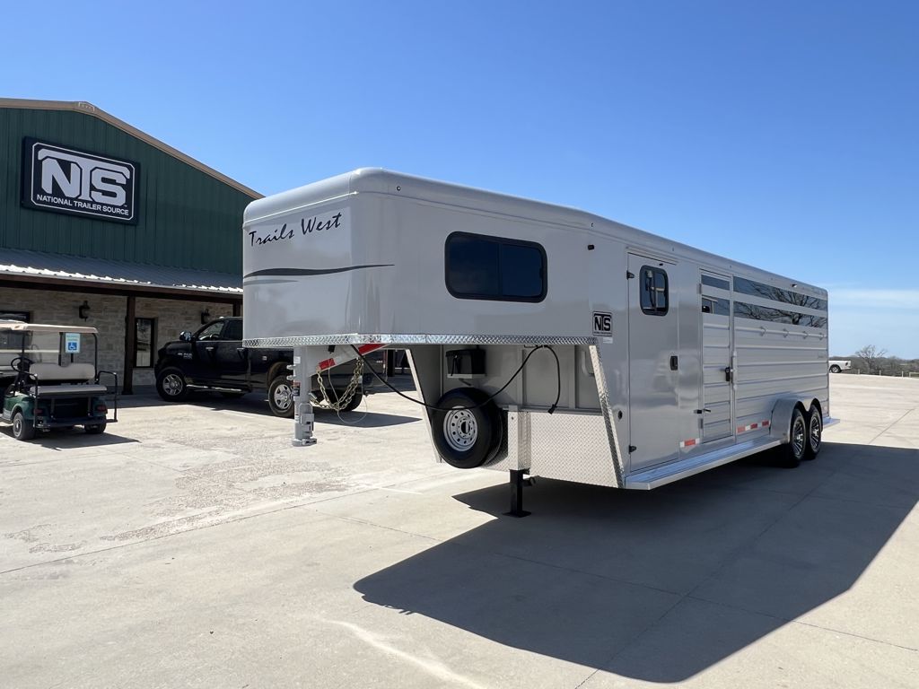 2026 Trails West 24' livestock gooseneck trailer