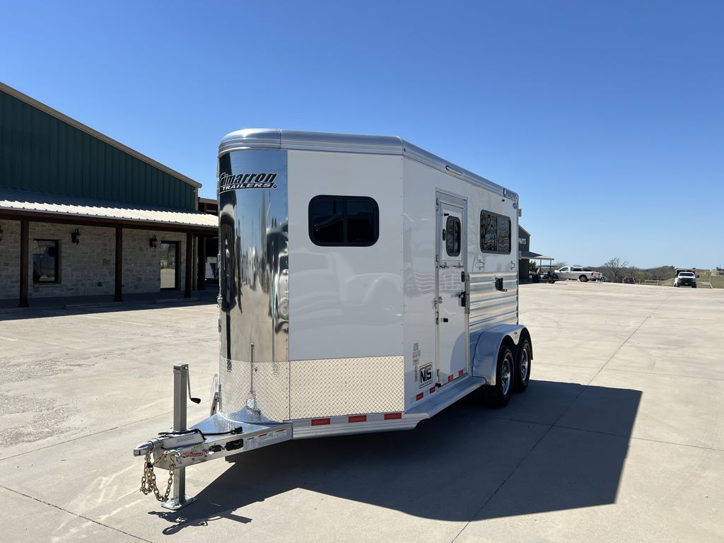 2027 Cimarron 2 horse straight load bumper pull trailer