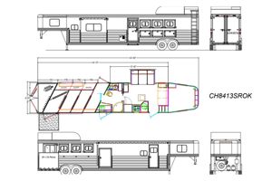 2027 4 horse Lakota Trailers Charger 4 Horse Side Load 13' Living Quarters