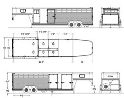 2026 Stock horse Exiss 4 Pen Livestock Gooseneck Trailer
