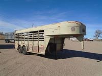 1973  horse S&S 7 x 16 GN Stock Trailer