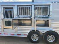 2026 3 horse Platinum Coach 3 Horse 4' Short wall 7'6" wide with MANGERS!!!