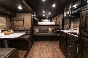 2026 4 horse Platinum Coach Outlaw 4 Horse 14' SW Outlaw Couch & Dinette Side/