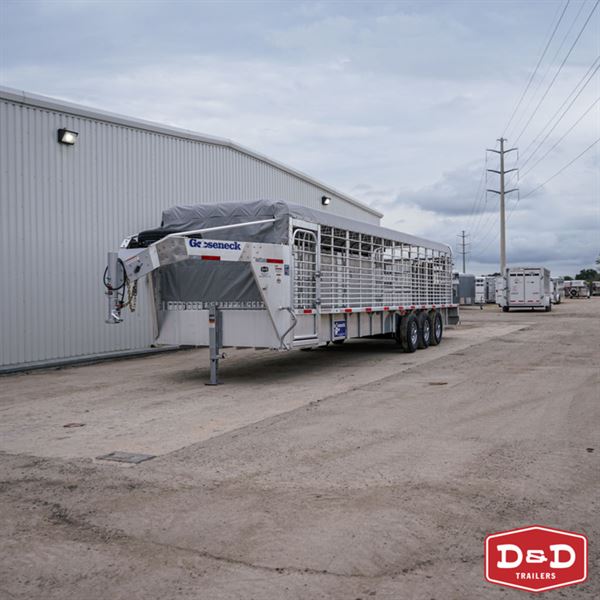 2024 Gooseneck 32 Ft Stock Trailer With Cleated Rubber Floor