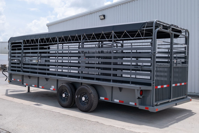 2026 Delco 24 ft bar top stock trailer