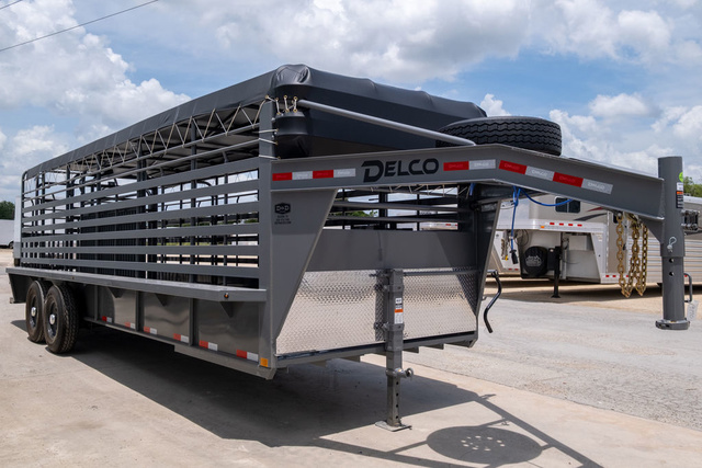 2026 Delco 24 ft bar top stock trailer