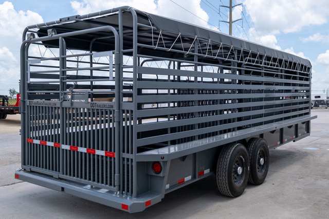 2026 Delco 24 ft bar top stock trailer