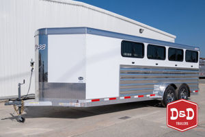 2026 Stock horse Exiss 8 Pen Exhibitor Low Pro Trailer