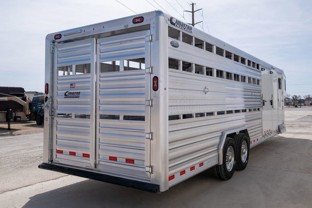 2027 Cimarron 28ft lonestar stock combo trailer
