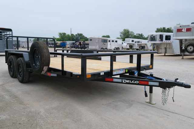 2026 Delco 16 ft pipe top utility trailer