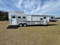2024 3 horse Elite Trailers 8' wide 3 horse side load w/15.6' lq loaded