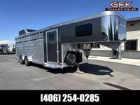 2026 Stock horse Cimarron Trailers 26' Stock Combo with Dual Man Doors
