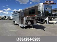 2027 Stock horse Cimarron Trailers Lonestar 24' Stock Combo with Dual Man Doors