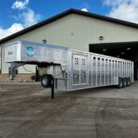 2024 Merritt 32ft stock trailer - all aluminum - 3 compartment
