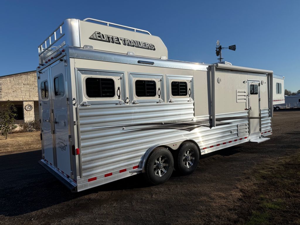 2026 Elite 3 horse 10'8'' living quarter with generator