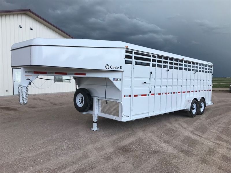 2022 Circle D 24 foot stock trailer 6’8” wide *on order*