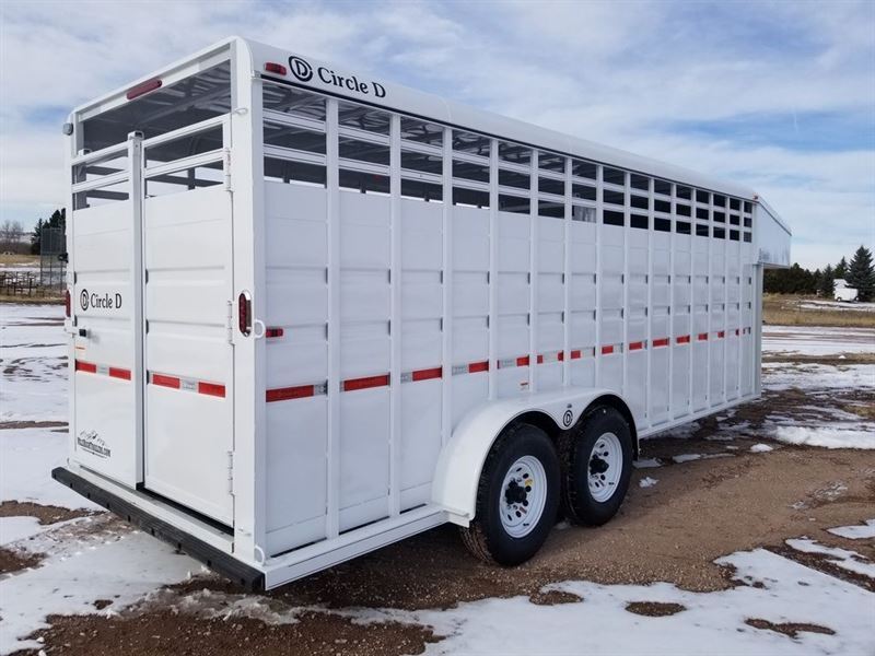 2022 Circle D 20 foot stock trailer 6’8” wide *on order*