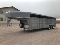 2022 Circle D 28 foot stock trailer triple axle *on order*
