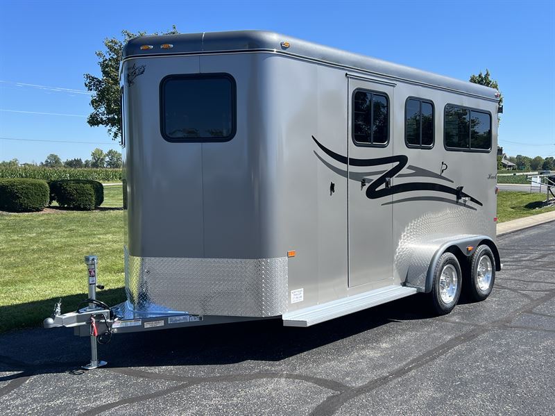 2024 Hawk Trailers 100 2 Horse Bumper Pull Walk Thru with Dress