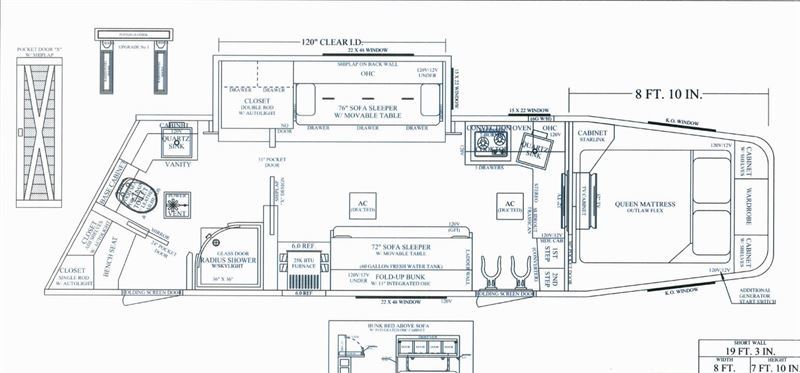 2026 Cimarron 4 horse side load with 19'6" outlaw conversions