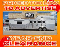 2024 4 horse Cimarron 4 Horse Side Load with 13'6" Outlaw Conversions