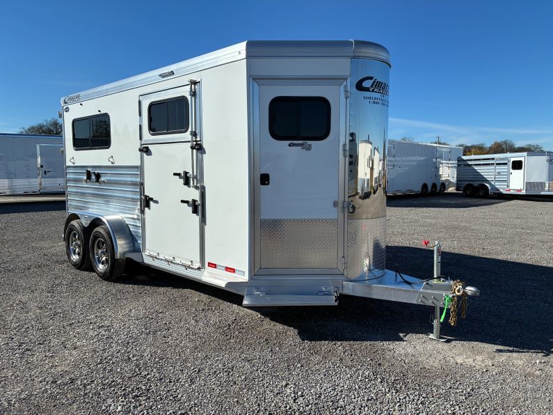 2026 Cimarron Trailers 2 Horse Straight-Load Side Ramp w/ WERM