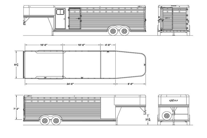 2024 Exiss Trailers STC 8024