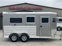 2025 2 horse Featherlite Trailers 2 Horse Straight Load Bumper Pull 7'6" Tall