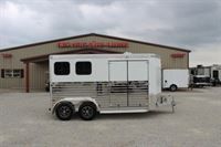 2025 2 horse Sundowner Trailers Super Tack 2 Horse Slant Load Bumper Pull